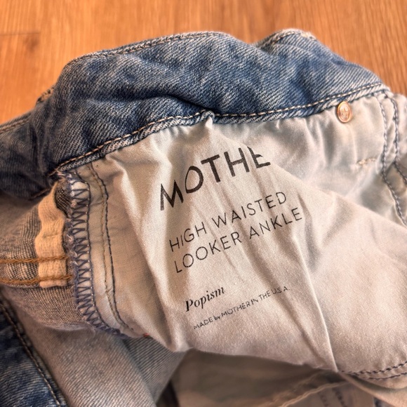 Mother Women’s High Waisted Looker Ankle Frayed Hem Skinny Jeans Blue Size 26x26 - Picture 6 of 13